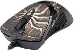 A4tech myš XL-747H, game mouse, 3600dpi, Anti-Vibrate, USB, motiv pavouk hnědý