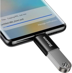 Adaptér Baseus z USB-A na USB-C černý