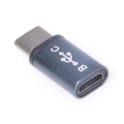 PremiumCord Adaptér USB-C/male - USB2.0 Micro-B/female, kovově šedý