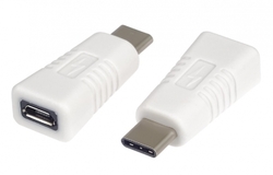 Adaptér USB-C konektor male - micro USB 2.0/female, bílá