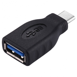 PremiumCord Adaptér USB-C/male - USB3.0 A/female, OTG, černá