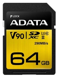 ADATA SDXC karta 64GB UHS-II U3 Premier One (ASDX64GUII3CL10-C)