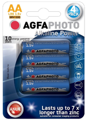 AgfaPhoto Power alkalická baterie LR06/AA, blistr 4ks