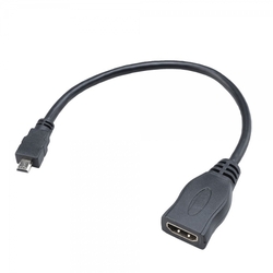 AKASA kabel adaptér HDMI na micro HDMI, 25cm