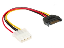 AKASA kabel redukce power SATA na Molex/ 4pin PSU Molex/ 15cm