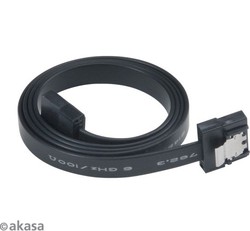 AKASA kabel SATA 3.0, super tenký, se skrytým zámkem, 50cm, černý