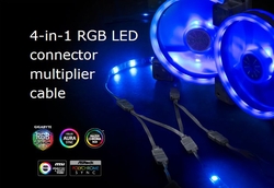 AKASA multiplikátor 4v1 pro RGB LED pásky