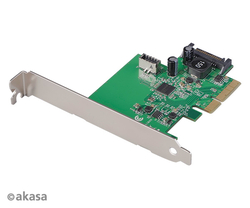 AKASA PCIe karta USB 3.2 Gen 2 interní konektor