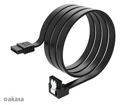 AKASA Proslim SATA kabel 90° - 100 cm