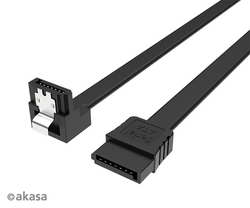 AKASA Proslim SATA kabel 90° - 100 cm