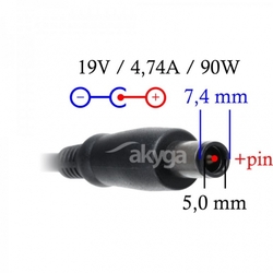 Akyga AK-ND-04 19V/4.74A 90W 7.4x5.0 mm + pin