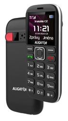 ALIGATOR A720 4G Senior černý + stolní nabíječka