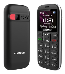 ALIGATOR A720 4G Senior černý + stolní nabíječka