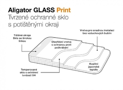 Aligator ochrana displeje GLASS PRINT Xiaomi 14T Pro 5G černá, celoplošné lepení