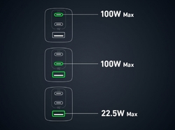 Anker 737 GaN III 3-Port 120W Charger 2xUSB-C (100W) + 1xUSB-A (22.5W)