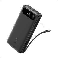 Anker Power Bank 20000mAh, 87W, s vestavěným USB-C kabelem, černá