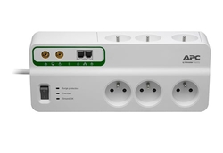 APC Home / Office SurgeArrest 6 Outlets with Phone and Coax Protection 230V France - přep. ochrana 6 zásuvek 2,7m