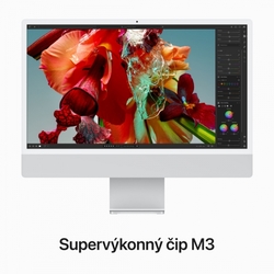 Apple iMac 24" M3 CZ Stříbrný (MQRJ3CZ/A)