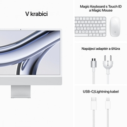 Apple iMac 24" M3 CZ Stříbrný (MQRJ3CZ/A)