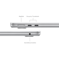 Apple MacBook Air 13'',M3 8-core CPU/10-core GPU,512GB,16GB,Silver (mxct3cz/a)