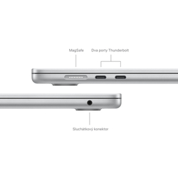 Apple MacBook Air 15'',M3 8-core CPU/10-core GPU,512GB,16GB,Silver (mxd23cz/a)