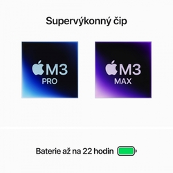 Apple MacBook Pro 16'' M3 Max CZ 2023 Stříbrný (MUW73CZ/A)