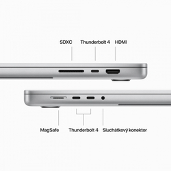 Apple MacBook Pro 16'' M3 Max CZ 2023 Stříbrný (MUW73CZ/A)