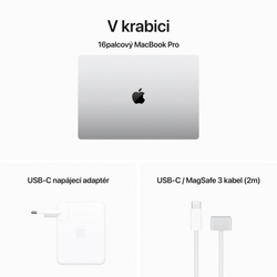 Apple MacBook Pro 16'' M3 Pro CZ 2023 Stříbrný (MRW63CZ/A)