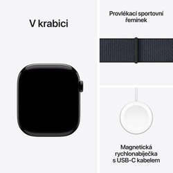 Apple Watch Series 10 GPS 42mm Jet Black Aluminium Case with Ink Sport Loop (MWWG3QC/A)