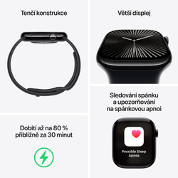 Apple Watch Series 10 GPS + Cellular 42mm Natural Titanium Case with Stone Grey Sport Band - S/M (MWXD3QC/A)