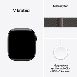 Apple Watch Series 10 GPS + Cellular 42mm Slate Titanium Case with Slate Milanese Loop (MX053QC/A)