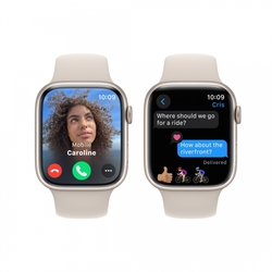 Apple Watch Series 9 45mm Hvězdně bílý hliník s hvězdně bílým sportovním řemínkem - M/L