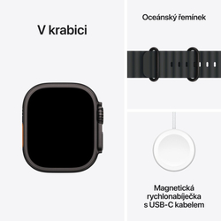 Apple Watch Ultra 2 GPS + Cellular 49mm Black Titanium Case with Black Ocean Band (MX4P3CS/A)