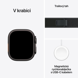 Apple Watch Ultra 2 GPS + Cellular 49mm Black Titanium Case with Black Trail Loop - S/M (MX4U3CS/A)