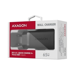 AXAGON ACU-DPQ65, GaN nabíječka do sítě, 3x port, 65W