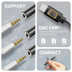 AXAGON ADA-HC, USB-C na 3.5mm jack - Hi-Res DAC audio adaptér, 384kHz/32bit, stereo