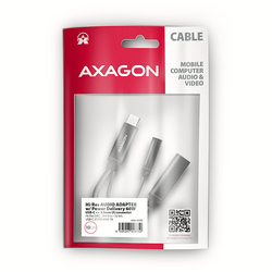 AXAGON ADA-HCPD, USB-C na 3.5mm jack - Hi-Res DAC audio adaptér, 384kHz/32bit, stereo, PD 60W 3A