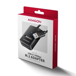 AXAGON ADM2-AM USB-A 10Gbps - M.2 NVMe & SATA SSD adaptér, kabel USB-A 10cm