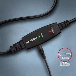 AXAGON ADR-210B, USB 2.0 A-M -> B-M aktivní propojovací / repeater kabel, 10m