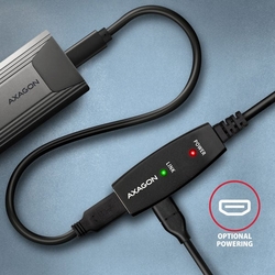 AXAGON ADR-305, USB 3.2 Gen 1 A-M -> A-F aktivní prodlužovací / repeater kabel, 5m