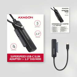 AXAGON ADSA-FP2C USB-C 5Gbps - SATA 6G 2.5" SSD/HDD SLIM adaptér