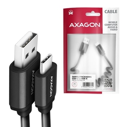 AXAGON BUCM-AM10TB, TWISTER kabel USB-C <-> USB-A, 0.6m