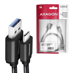 AXAGON BUCM3-AM15AB, SPEED kabel USB-C <-> USB-A, 1.5m, černý