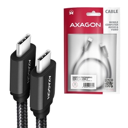 AXAGON BUCM3-CM10AB, SPEED kabel USB-C <-> USB-C, 1m, černý