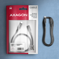 AXAGON BUCM32-CF10AB prodlužovací kabel USB-C (M) <-> USB-C (F), 1m, USB 20Gbps, PD 240W, ALU, oplet