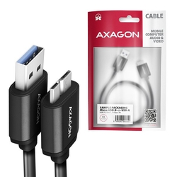 AXAGON BUMM3-AM10AB, SPEED kabel microUSB <-> USB-A, 1m