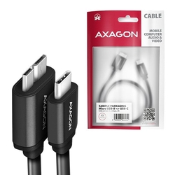 AXAGON BUMM3-CM10AB, SPEED kabel microUSB <-> USB-C, 1m