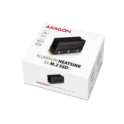 AXAGON CLR-M2XL, hliníkový pasivní chladič pro oboustranný M.2 SSD disk, výška 36 mm