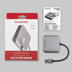 AXAGON CRE-S3 SuperSpeed USB-A UHS-II čtečka