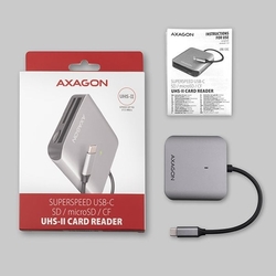 AXAGON CRE-S3C SuperSpeed USB-C UHS-II čtečka